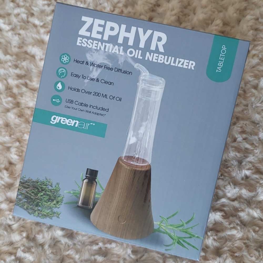 Zephyr Essential Oil Nebulizer Waterfree Diffuser